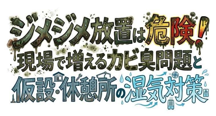 ジメジメ放置は危険!現場で増えるカビ臭問題と仮設・休憩所の湿気対策